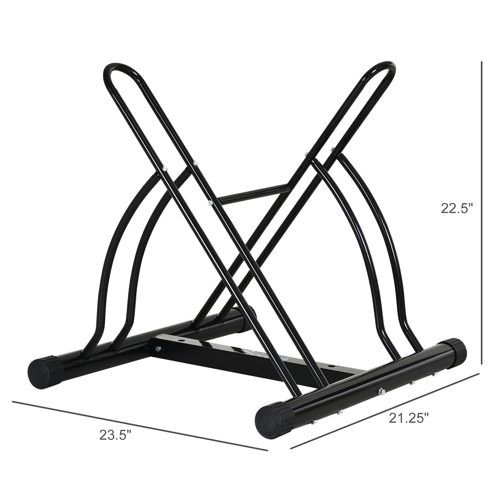 2 Rack Bicycle Floor Stand Bike Parking Garage, Indoor and Outdoor Storage Bike Parking Stands   at Gallery Canada