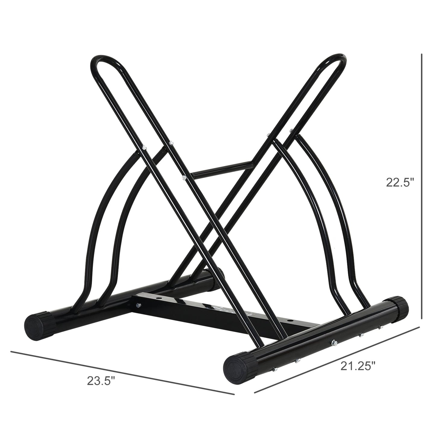 2 Rack Bicycle Floor Stand Bike Parking Garage, Indoor and Outdoor Storage Bike Parking Stands   at Gallery Canada