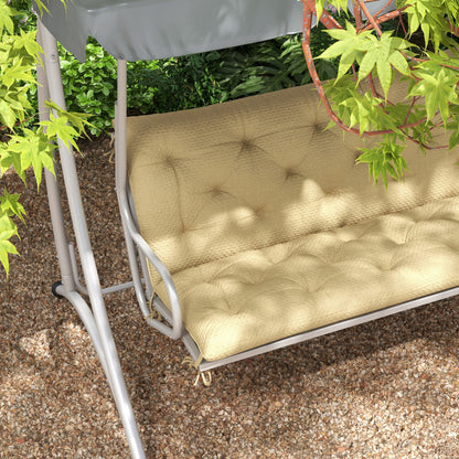 2 Seater Garden Bench Cushions With Backrest for Garden Patio, Khaki Patio Chair Cushions   at Gallery Canada