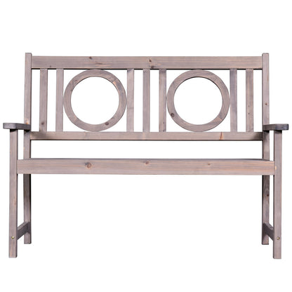 2-Seater Garden Bench Solid Fir Wood Porch Loveseat Chair for Garden Patio Outdoor Furniture Outdoor Benches   at Gallery Canada