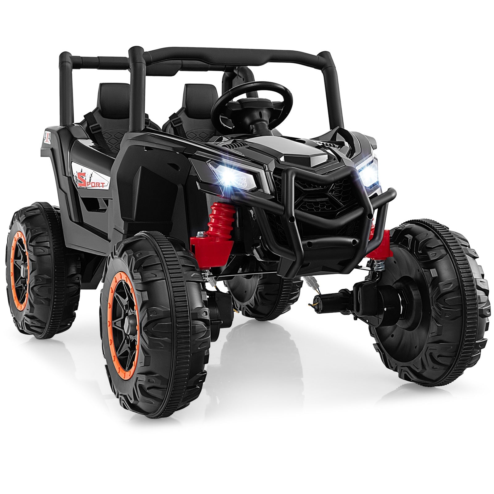 2-Seater Kids Ride on UTV with 2.4G Remote Control for over 3 Years Old Children, Black Powered Ride On Toys Black  at Gallery Canada