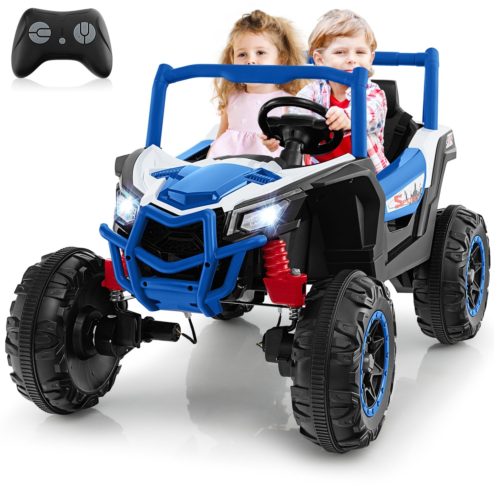 2-Seater Kids Ride on UTV with 2.4G Remote Control for over 3 Years Old Children, Navy Powered Ride On Toys   at Gallery Canada