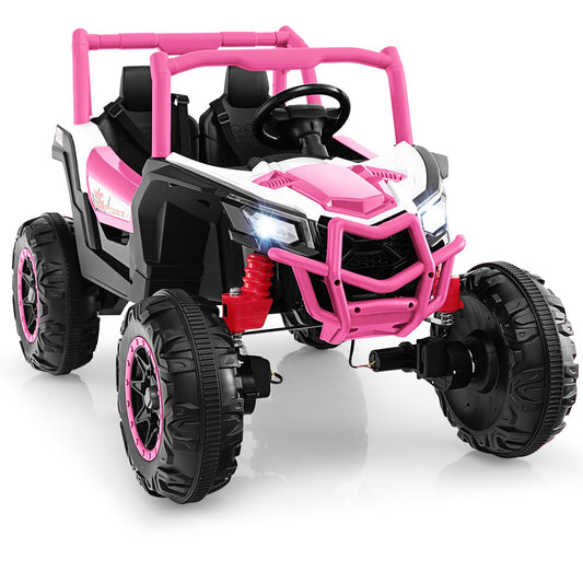 2-Seater Kids Ride on UTV with 2.4G Remote Control for over 3 Years Old Children, Pink Powered Ride On Toys Pink  at Gallery Canada