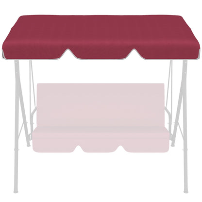 2 Seater Swing Canopy Replacement, Outdoor Swing Seat Top Cover, UV50+ Sun Shade (Canopy Only), Wine Red Porch Swings with Canopy   at Gallery Canada