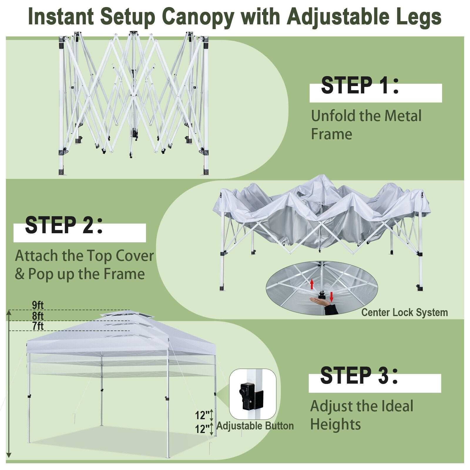 2-Tier 10 x 10 Feet Pop-up Canopy Tent with Wheeled Carry Bag, White Canopies   at Gallery Canada