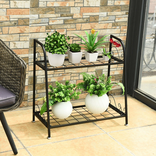 2-tier Patio Metal Plant Stand Plant Stands   at Gallery Canada