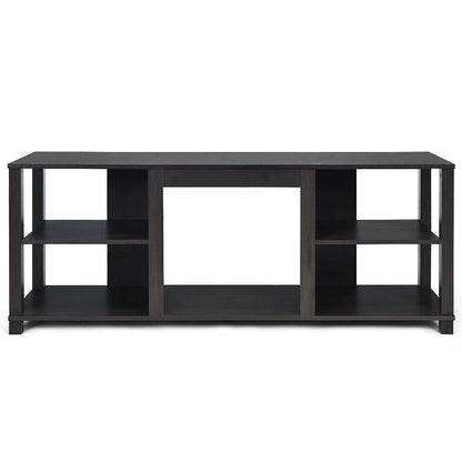 2-Tier TV Storage Cabinet Console with Adjustable Shelves, Black Entertainment Centers & TV Stands   at Gallery Canada