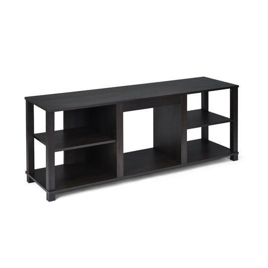 2-Tier TV Storage Cabinet Console with Adjustable Shelves, Black Entertainment Centers & TV Stands   at Gallery Canada