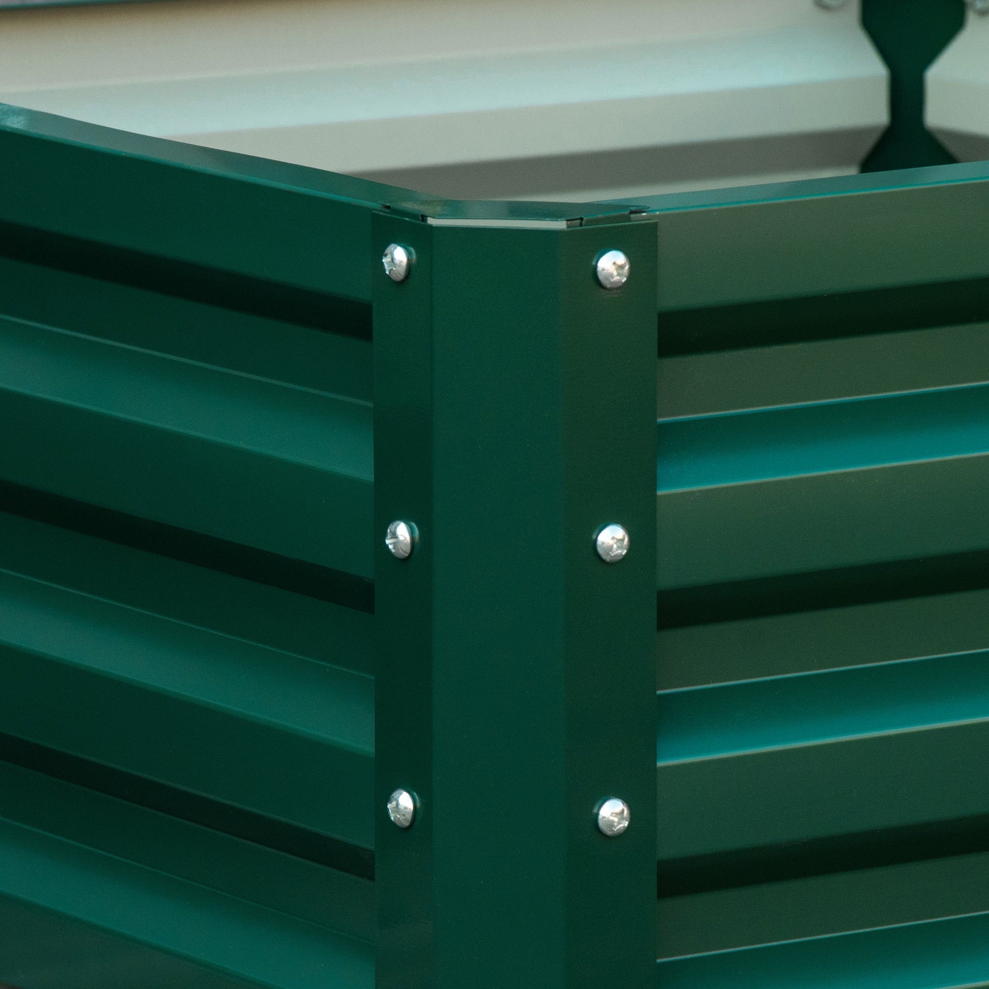 2' x 2' x 1' 2-Pieces Raised Garden Bed with Color Steel Frame for Vegetables, Flowers, Herbs, Green - Gallery Canada