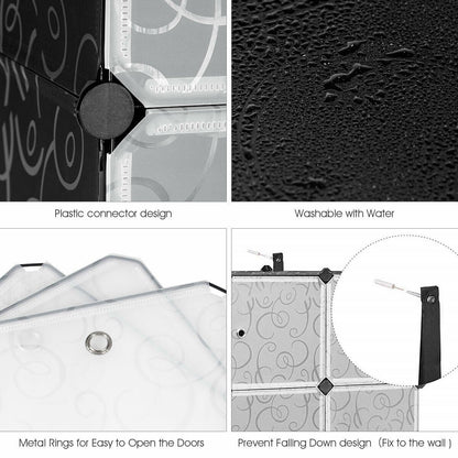 20-Cube DIY Plastic Cube Storage Organizer with Doors, Transparent Clothing & Closet Storage   at Gallery Canada