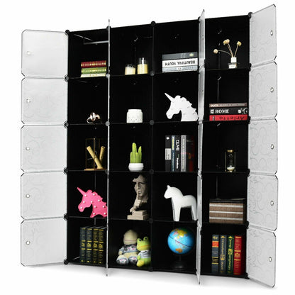 20-Cube DIY Plastic Cube Storage Organizer with Doors, Transparent Clothing & Closet Storage   at Gallery Canada