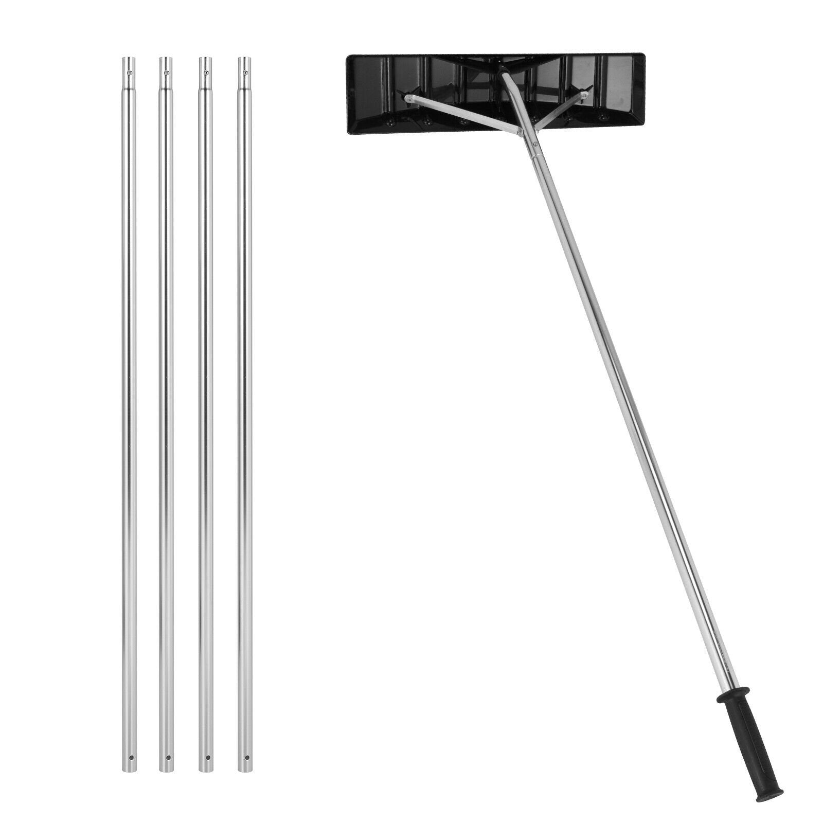 20 Feet Extendable Aluminum Snow Roof Rake with Anti-slip Handle, Black Snow Removal   at Gallery Canada