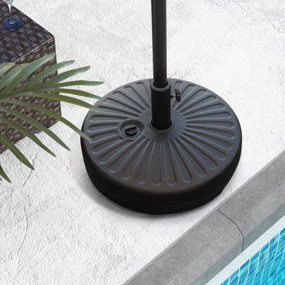 20 Inch Fillable Heavy-Duty Round Umbrella Base Stand, Black Outdoor Umbrella Bases   at Gallery Canada