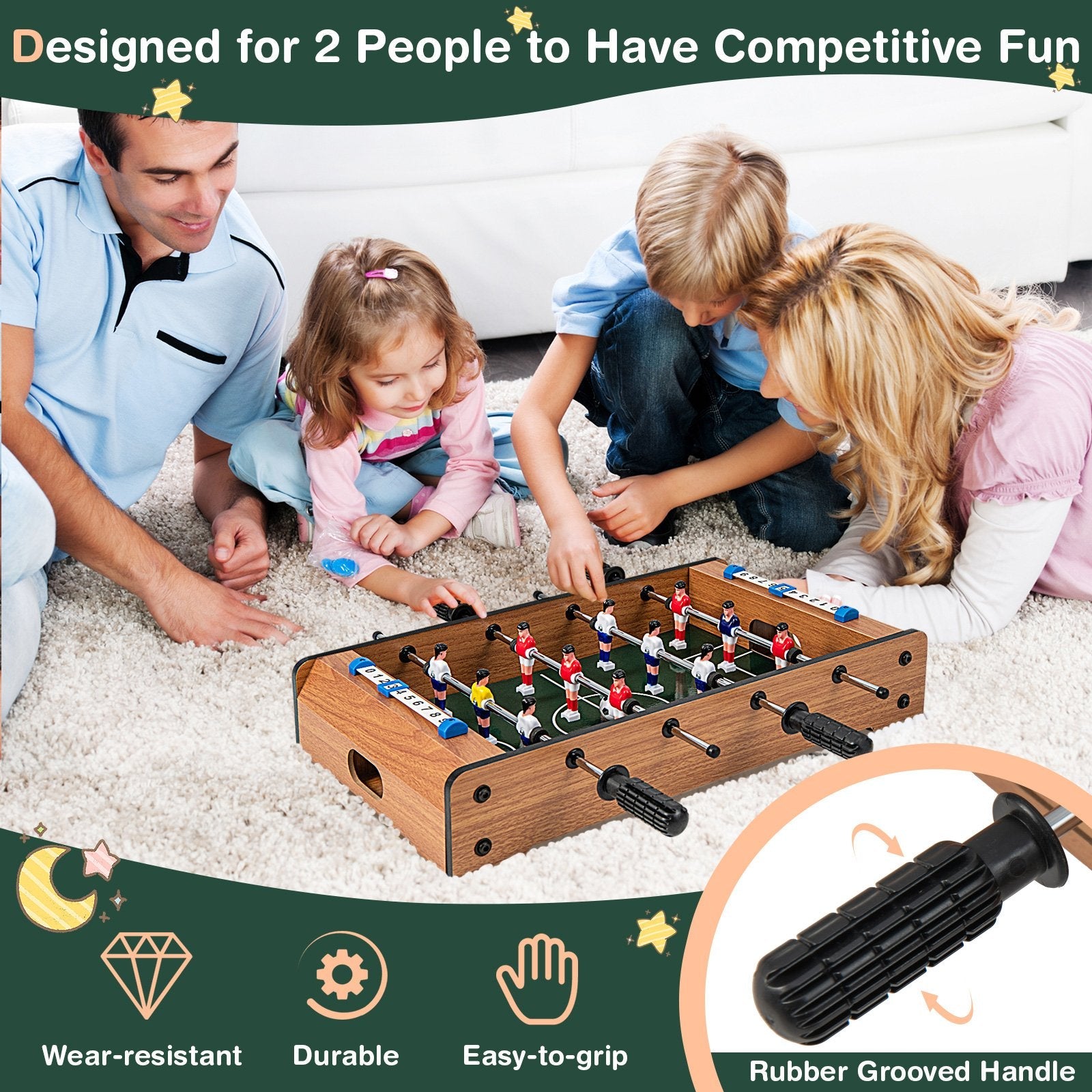 20 Inch Foosball Table Mini Tabletop Soccer Game Game Room   at Gallery Canada