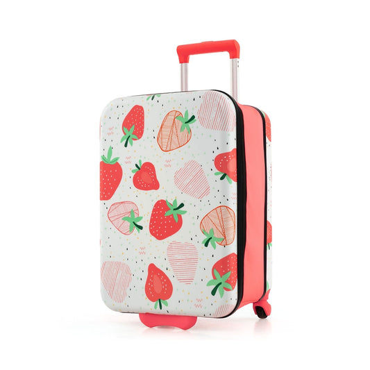 20 Inch Kids Rolling Luggage Foldable Hardshell Carry-on Suitcase on Wheels, Pink Kids Luggage   at Gallery Canada