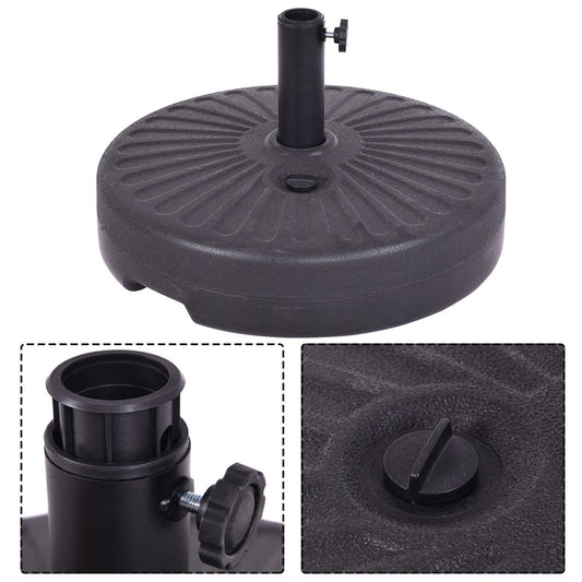 20 Inch Round 23L Water Filled Umbrella Base, Black Outdoor Umbrella Bases   at Gallery Canada