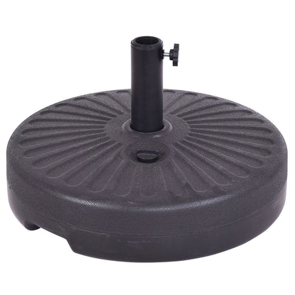 20 Inch Round 23L Water Filled Umbrella Base, Black Outdoor Umbrella Bases   at Gallery Canada