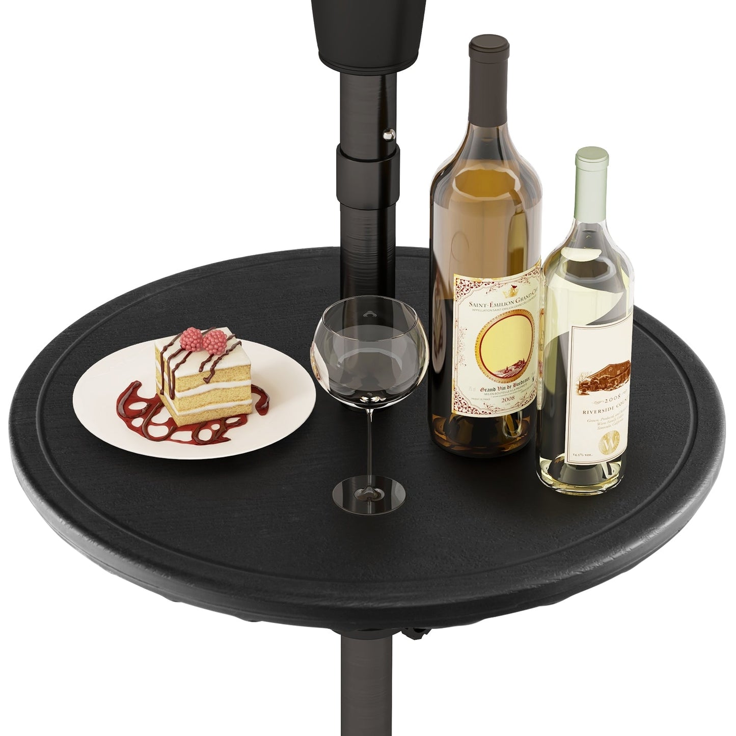 20 Inches Outdoor Adjustable Umbrella Table with 1.5 Inches Umbrella Hole, Black Outdoor Umbrella Bases   at Gallery Canada