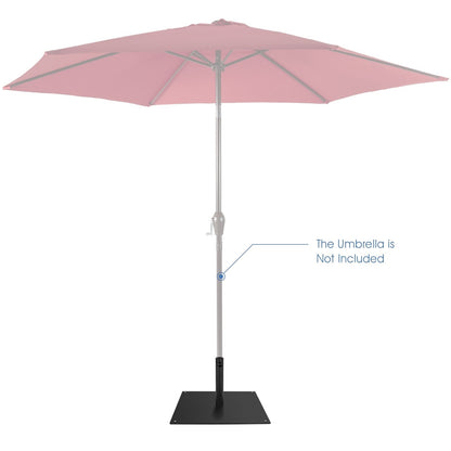 20 Inches Patio Umbrella Base with 4 Adjustable Footpads, Black Outdoor Umbrella Bases   at Gallery Canada