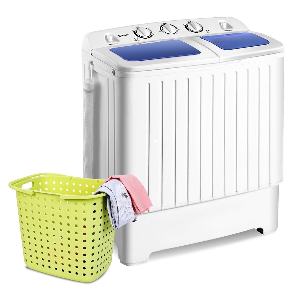 20 lbs Compact Twin Tub Washing Machine for Home Use, White Washing Machines   at Gallery Canada