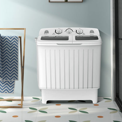 20 lbs Portable Washing Machine with Built-in Gravity Drain, Gray Washing Machines   at Gallery Canada