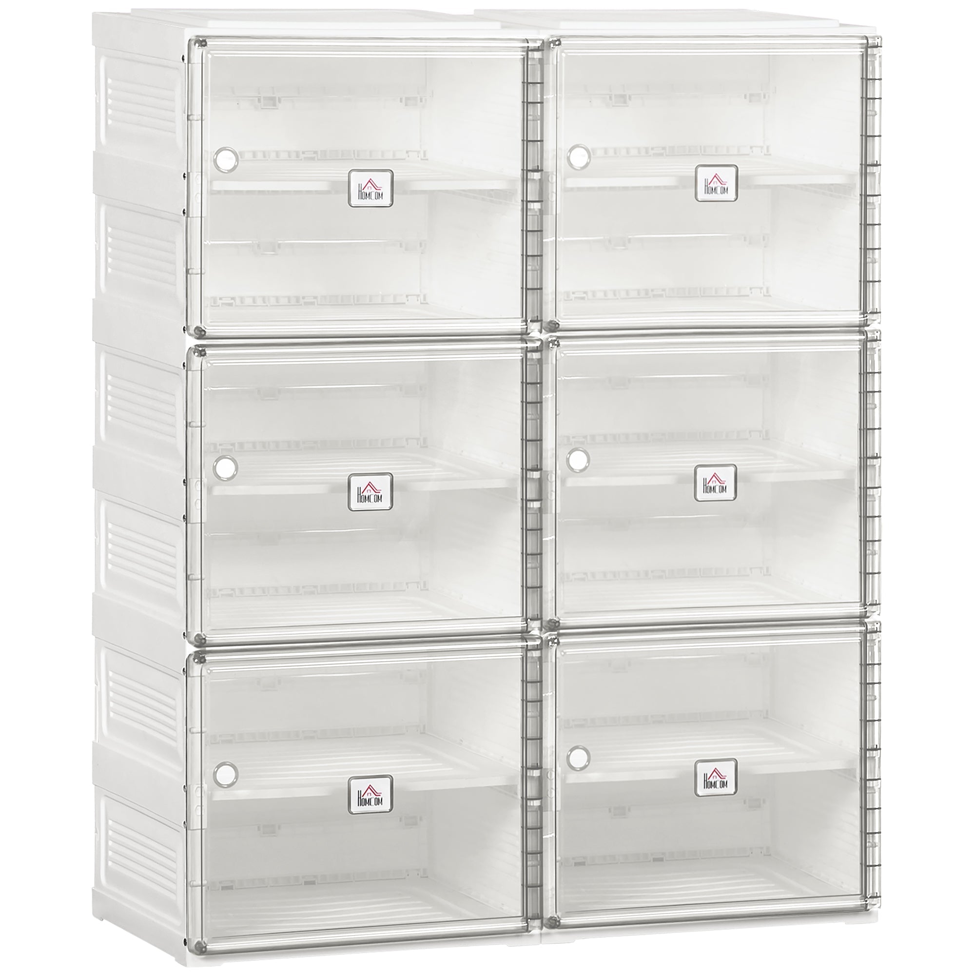 Modular 20-Pair Shoe Storage Box with Magnetic Doors, Folding Organizer, White Shoe Storage Cabinets & Racks White  at Gallery Canada