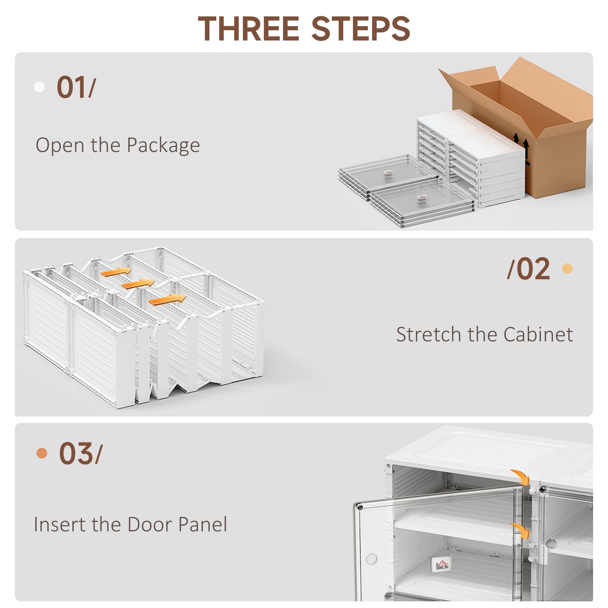 Modular 20-Pair Shoe Storage Box with Magnetic Doors, Folding Organizer, White Shoe Storage Cabinets & Racks   at Gallery Canada