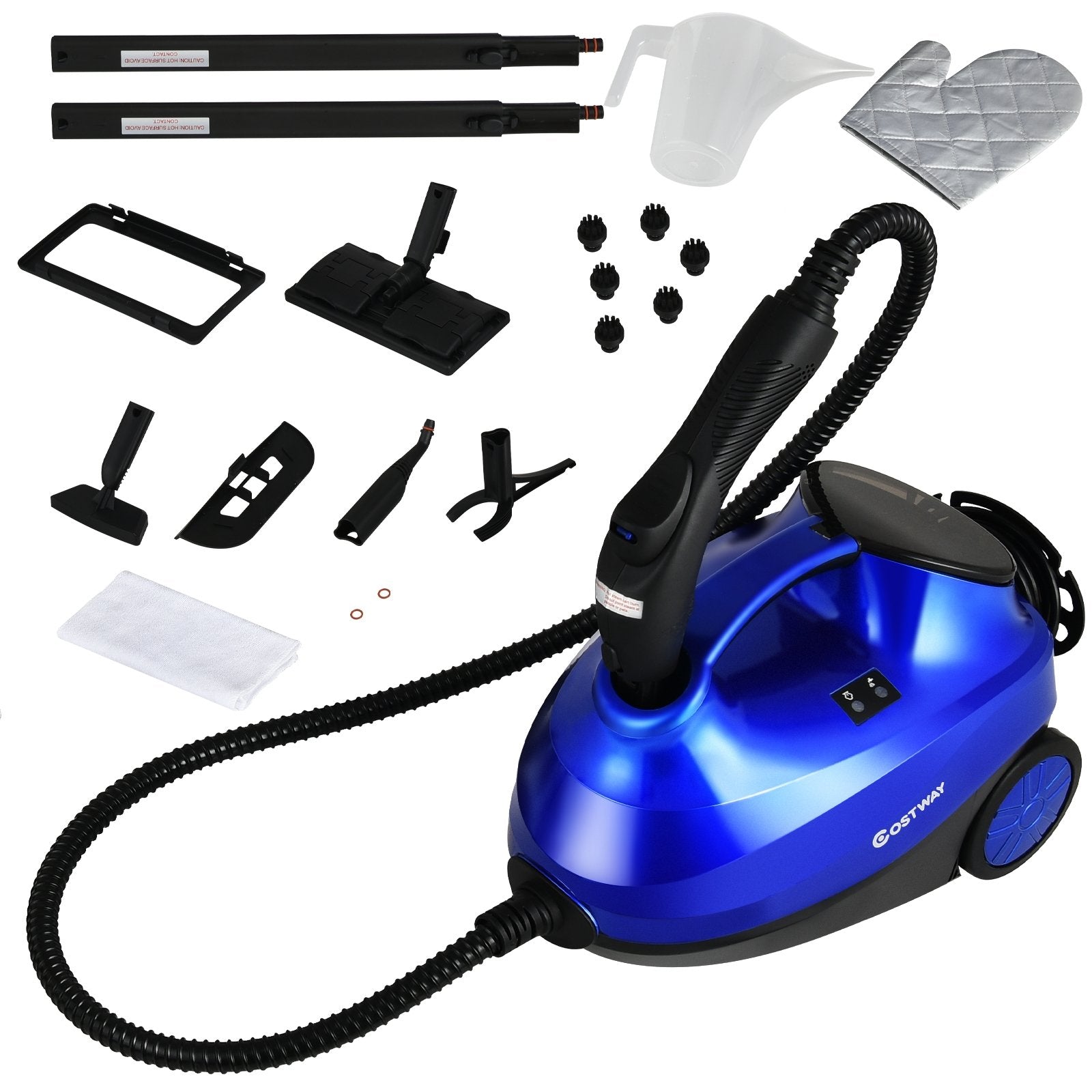 2000W Heavy Duty Multi-purpose Steam Cleaner Mop with Detachable Handheld Unit, Blue Vacuums & Cleaners   at Gallery Canada