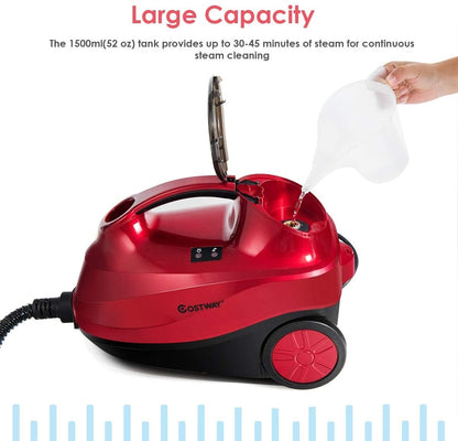 2000W Heavy Duty Multi-purpose Steam Cleaner Mop with Detachable Handheld Unit, Red Vacuums & Cleaners   at Gallery Canada