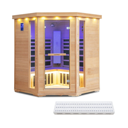 2024 New Model Premium 3-5 People Corner Far Infrared Wooden Sauna For Home, Natural Massage   at Gallery Canada