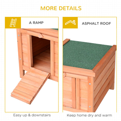 20"x16.5"x17" Wooden Rabbit Hutch Small Animal House Bunny Guinea Pig Pet Cage Coop Cat Shelter Orange Rabbit Hutch   at Gallery Canada