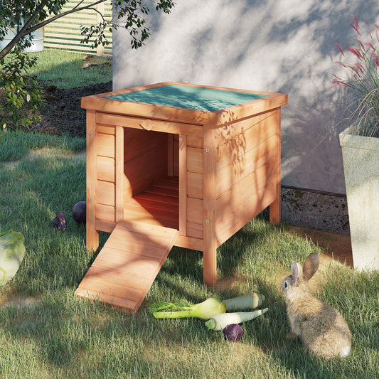 20"x16.5"x17" Wooden Rabbit Hutch Small Animal House Bunny Guinea Pig Pet Cage Coop Cat Shelter Orange Rabbit Hutch Red Orange and Green  at Gallery Canada