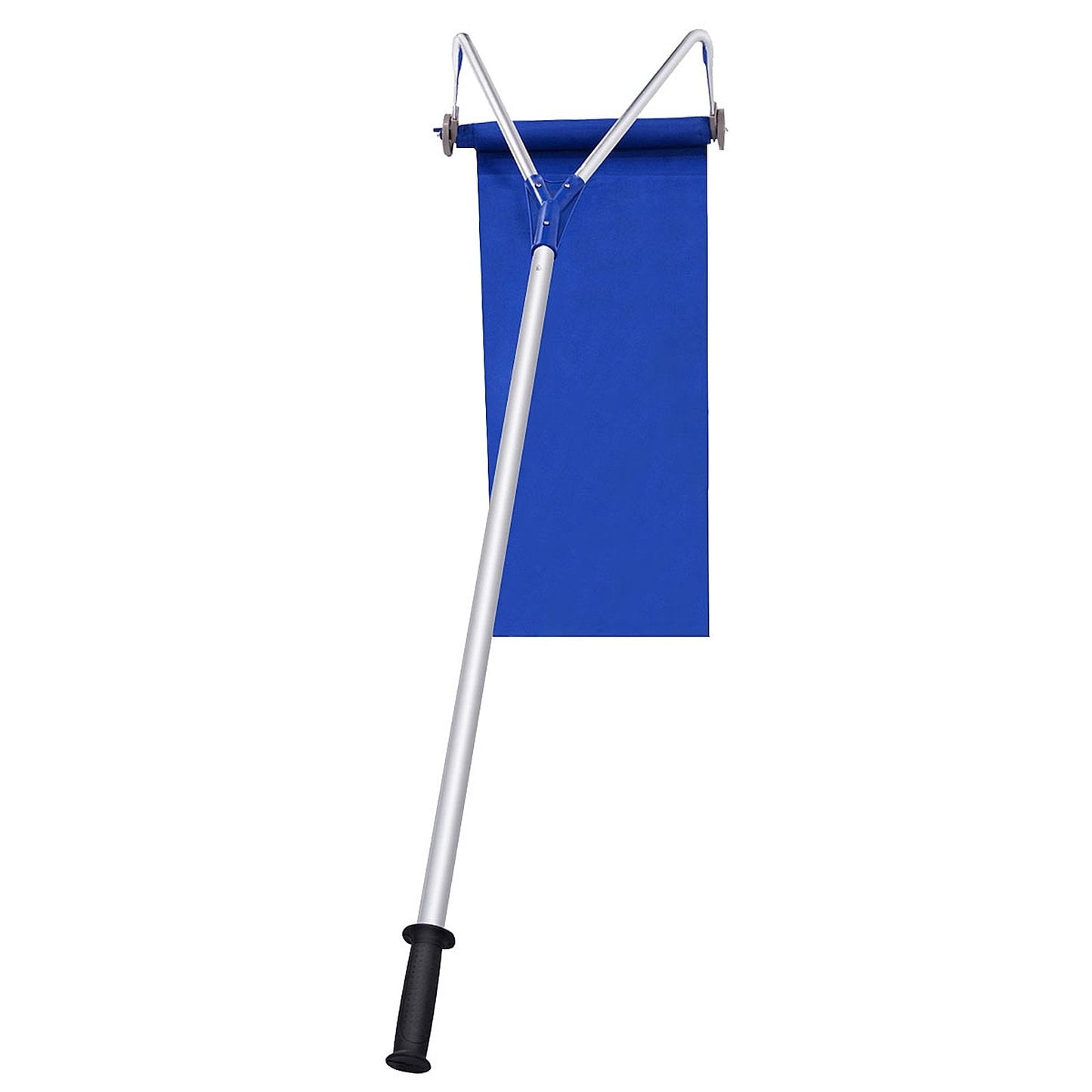 21 Feet Adjustable Aluminium Snow Roof Rake with Wheels and Oxford Slide, Blue Snow Removal   at Gallery Canada