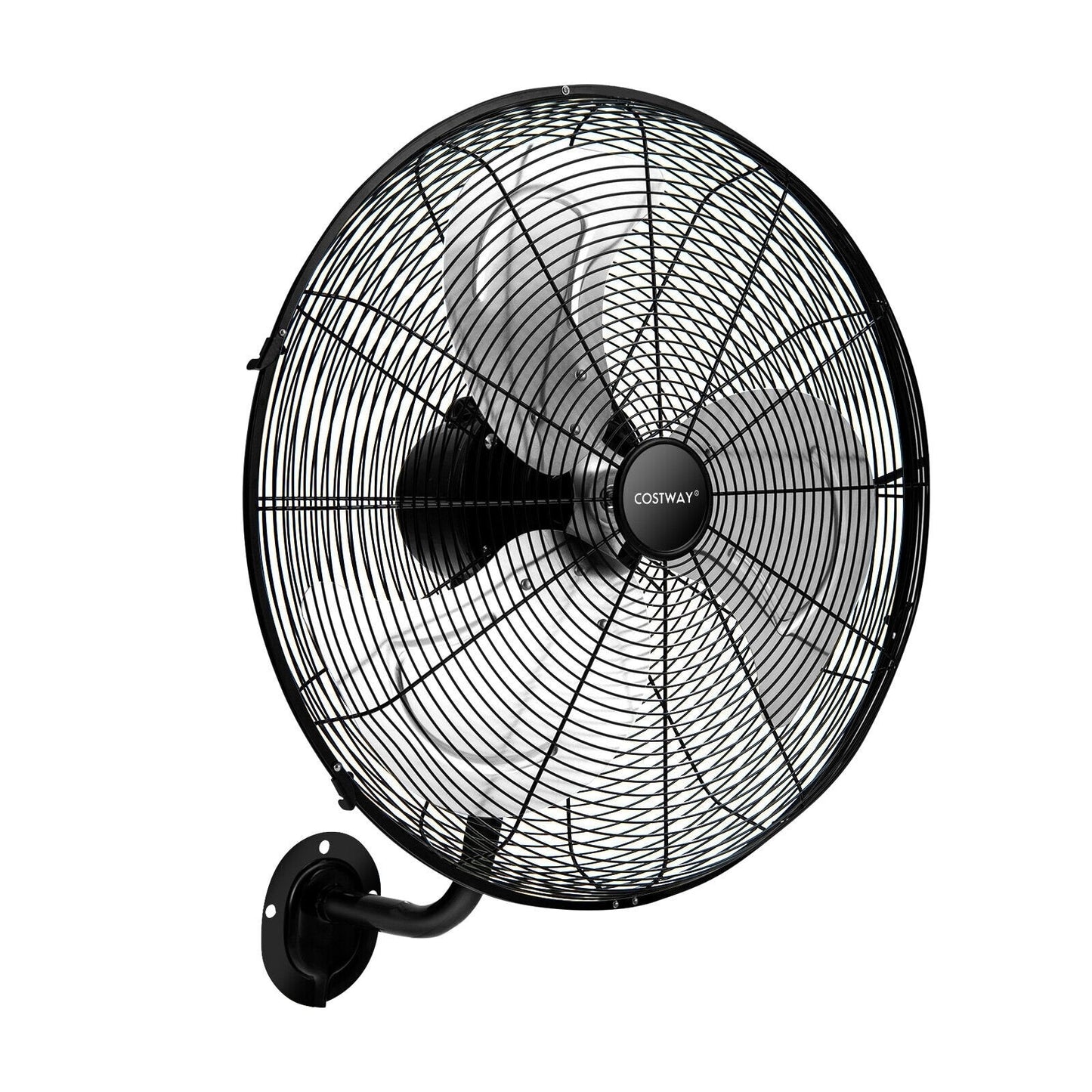 21 Inch 3 Speed Wall Mount Industrial Fan, Black Fans   at Gallery Canada