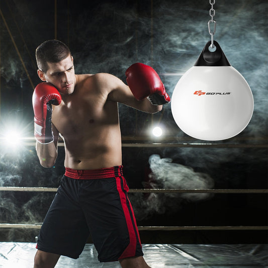 21 Inch Water Punching Bag with Adjustable Metal Chain, White Boxing & Martial Arts   at Gallery Canada