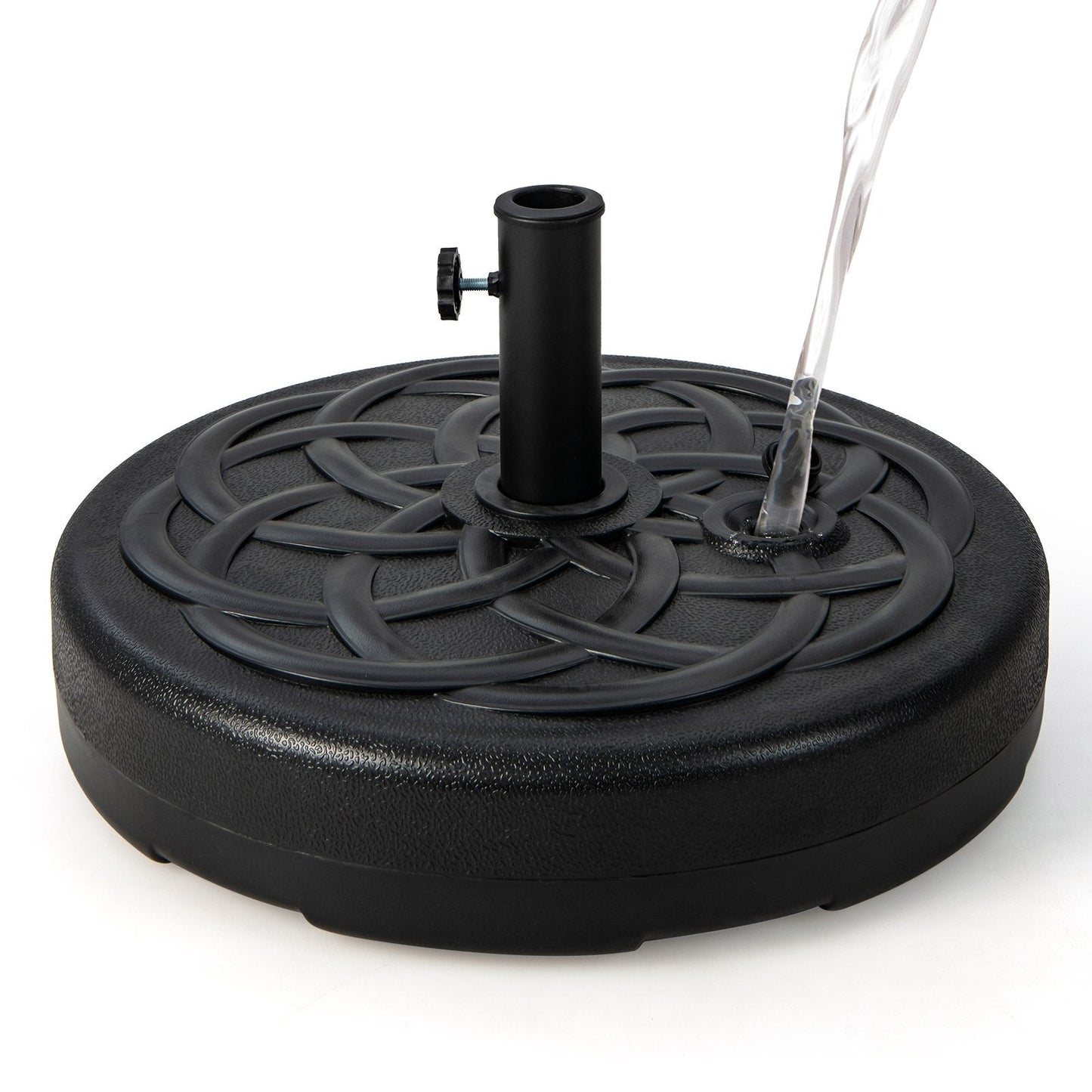 22 Inch Fillable Heavy-Duty Round Patio Umbrella Base Stand, Black Outdoor Umbrella Bases   at Gallery Canada