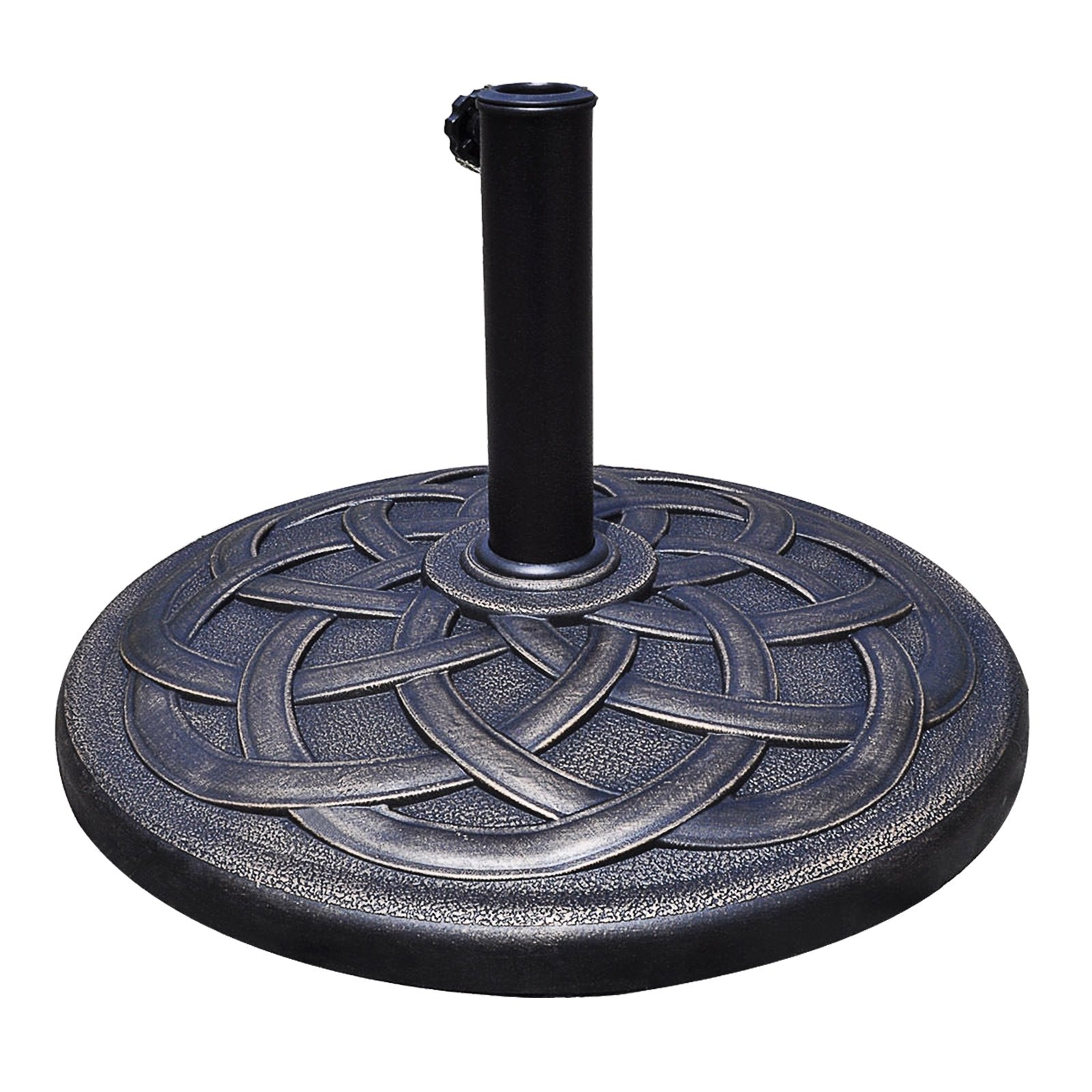 22 Inch Heavy Duty Round Umbrella Base Stand, Bronze Outdoor Umbrella Bases   at Gallery Canada