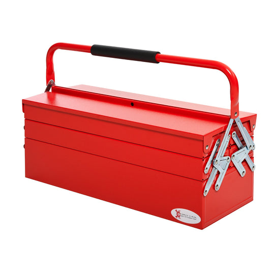 22" inches Metal Tool Box Portable 5-Tray Cantilever Steel Tool Chest Cabinet, Red Tool Organizers Red  at Gallery Canada