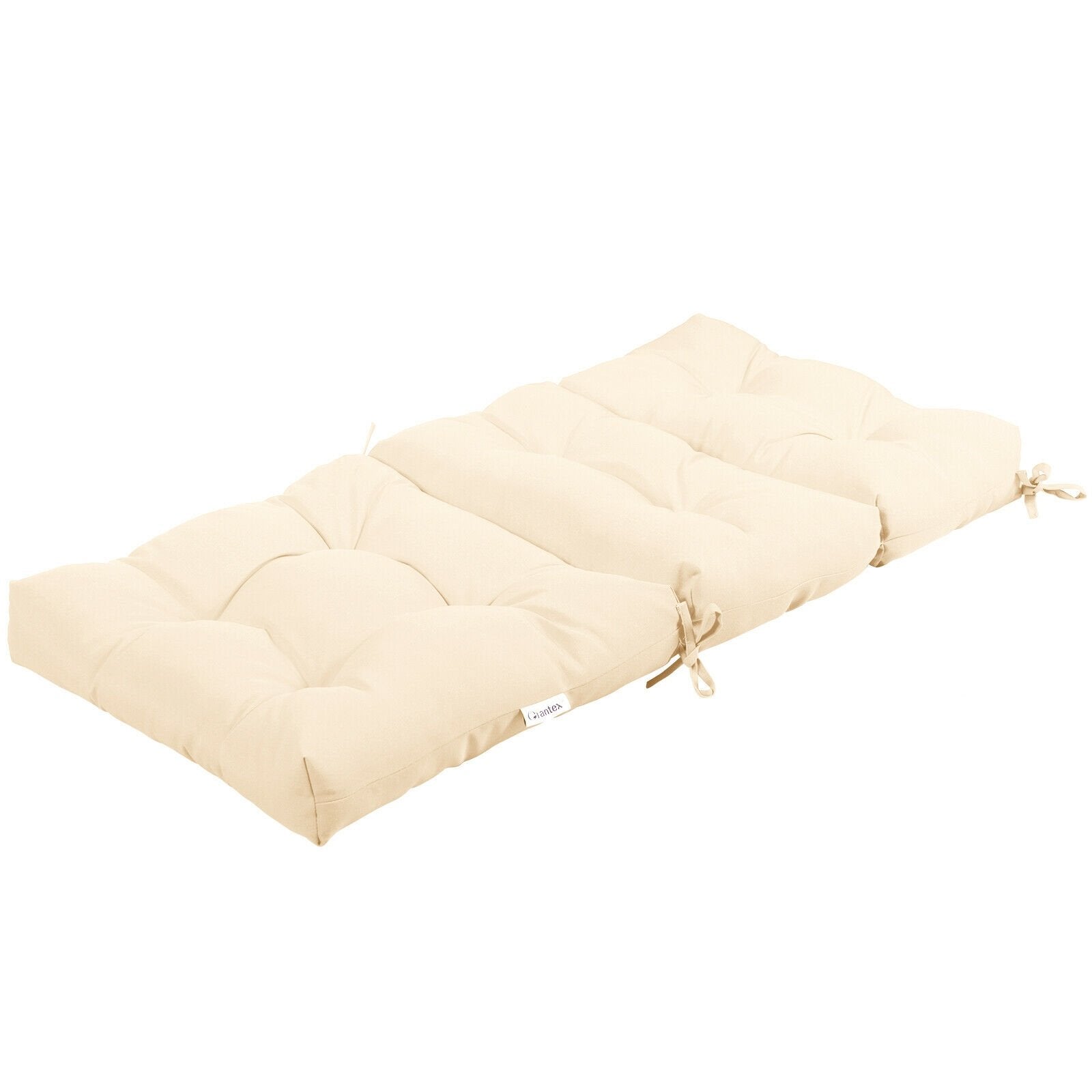 22 x 44 Inch Tufted Outdoor Patio Chair Seating Pad, Beige Outdoor Furniture Accessories   at Gallery Canada