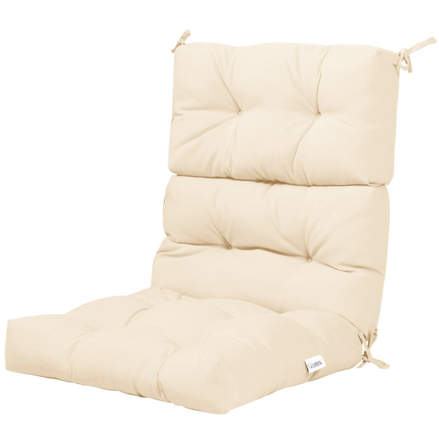 22 x 44 Inch Tufted Outdoor Patio Chair Seating Pad, Beige Outdoor Furniture Accessories   at Gallery Canada