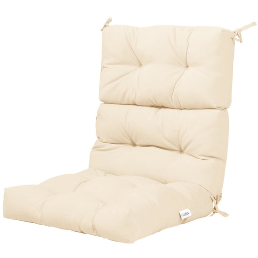 22 x 44 Inch Tufted Outdoor Patio Chair Seating Pad, Beige Outdoor Furniture Accessories   at Gallery Canada