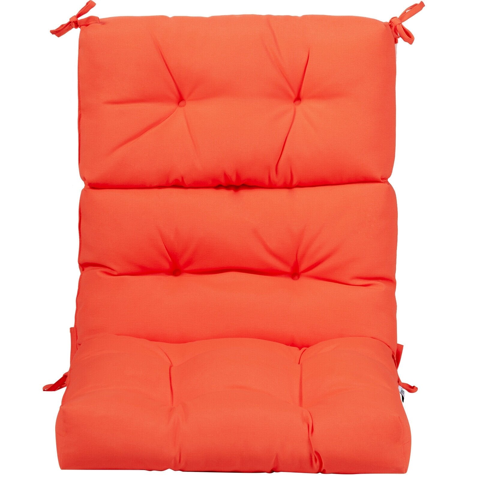 22 x 44 Inch Tufted Outdoor Patio Chair Seating Pad, Orange Outdoor Furniture Accessories   at Gallery Canada