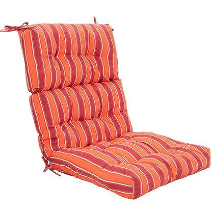 22 x 44 Inch Tufted Outdoor Patio Chair Seating Pad, Red Outdoor Furniture Accessories   at Gallery Canada