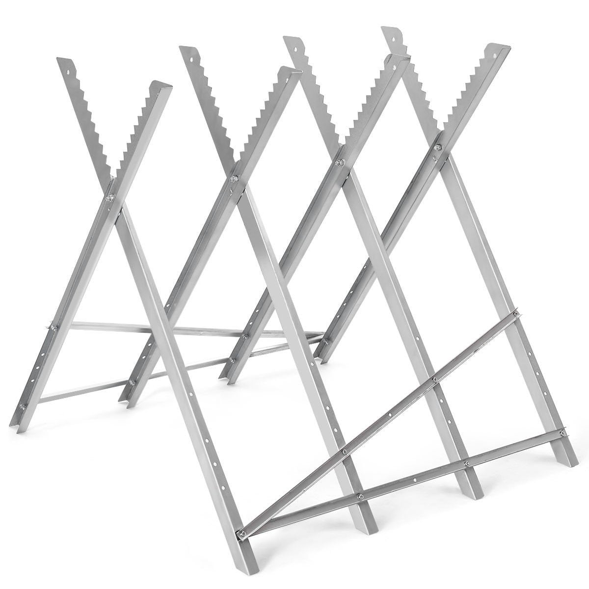 220 lbs Heavy Duty Portable Foldable Steel Sawhorse, Silver Garden Tools   at Gallery Canada