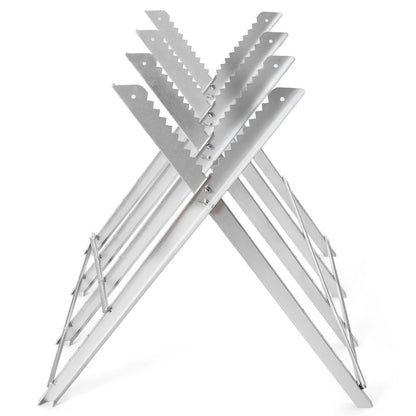 220 lbs Heavy Duty Portable Foldable Steel Sawhorse, Silver Garden Tools   at Gallery Canada