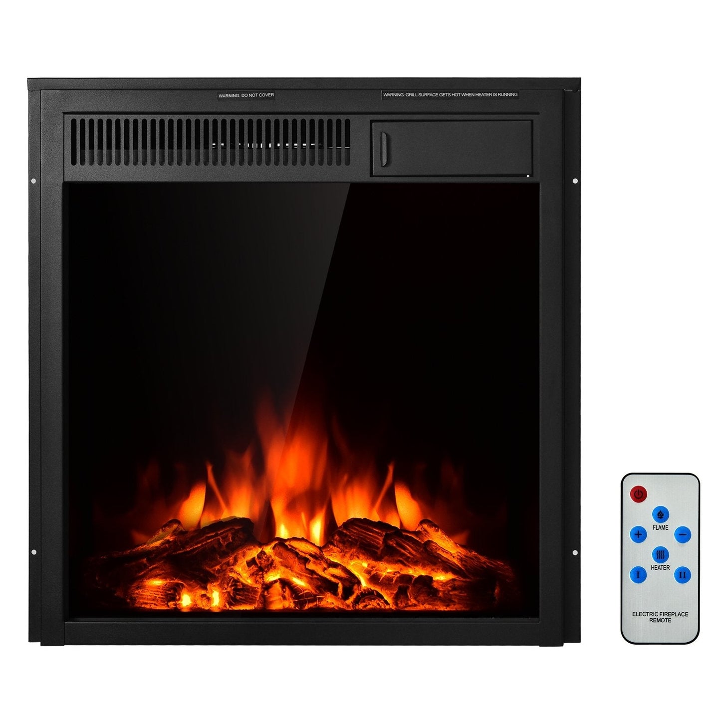 22.5 Inch Electric Fireplace Insert Freestanding and Recessed Heater, Black Fireplaces   at Gallery Canada