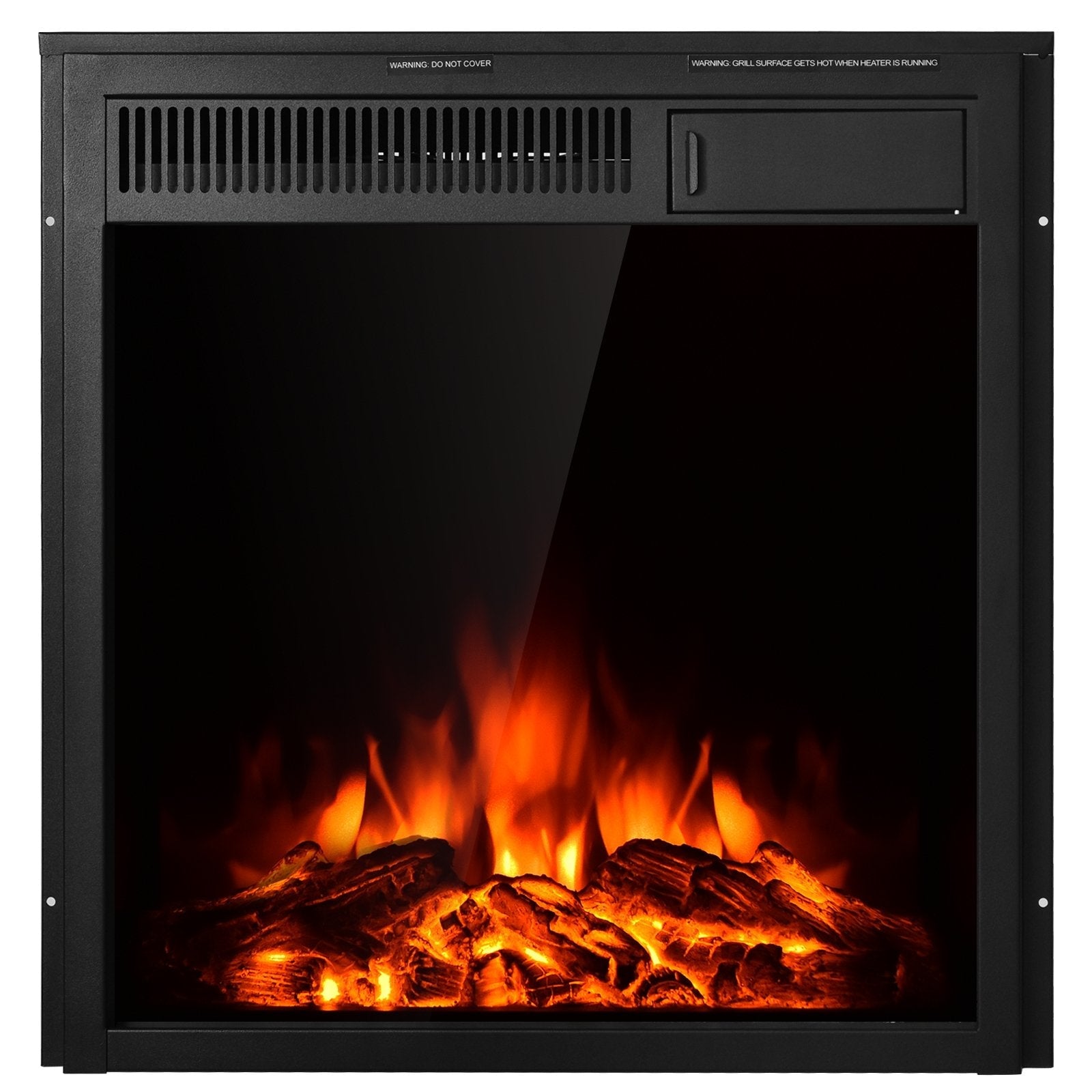 22.5 Inch Electric Fireplace Insert Freestanding and Recessed Heater, Black Fireplaces   at Gallery Canada