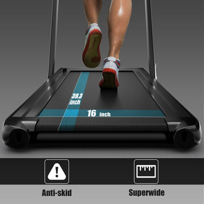 2.25HP 2 in 1 Folding Treadmill with APP Speaker Remote Control, Black Treadmills   at Gallery Canada