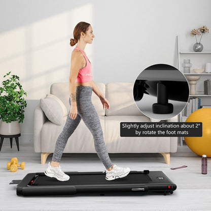 2.25HP 2 in 1 Folding Treadmill with APP Speaker Remote Control, Black Treadmills   at Gallery Canada