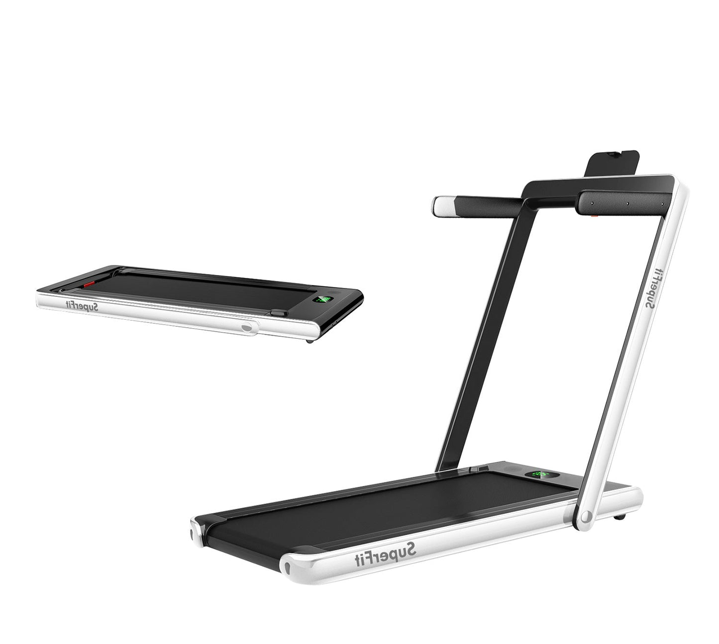 2.25HP 2 in 1 Folding Treadmill with APP Speaker Remote Control, White Treadmills White  at Gallery Canada